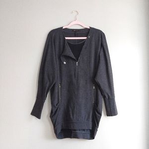 BCBGMaxAzria Heather Gray Moto Top